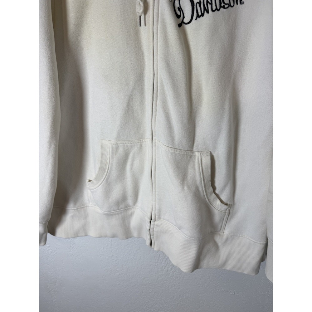 VTG Harley-Davidson Women's White Full Zip Fleece Hoodie size 2XL - Picture 4 of 10